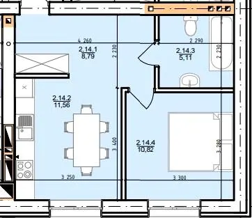ЖК Галицька Сіті — 36.3 м²