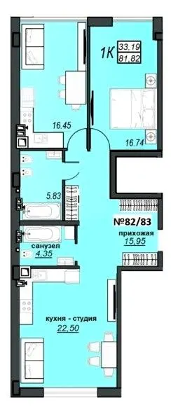 ЖК Sunrise City — 81.8 м²