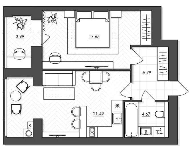 ЖК НЕЗАЛЕЖНІСТЬ — 54.1 м²