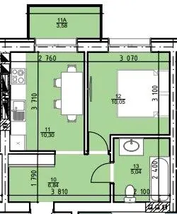 ЖК Давидів-Сіті — 35.8 м²
