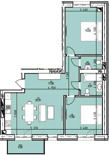 ЖК Давидів-Сіті — 68.6 м²