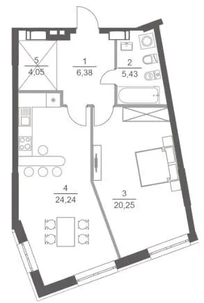 ЖК Greenville Park — 60.2 м²