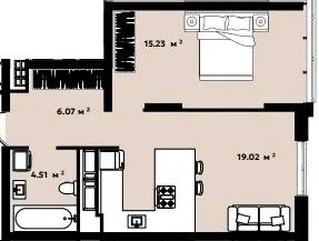 ЖК CONTINENT REST — 43.8 м²