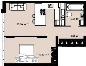 ЖК CONTINENT REST — 44.5 м²