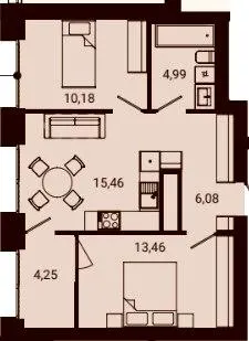 ЖК Nobl — 49.7 м²