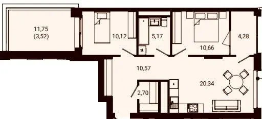 ЖК Nobl — 67.2 м²