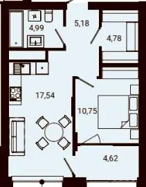ЖК Nobl — 47.7 м²