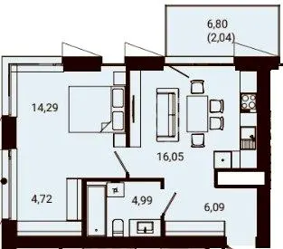 ЖК Nobl — 47.1 м²
