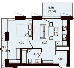 ЖК Nobl — 44.1 м²