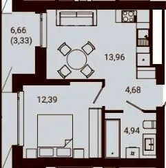 ЖК Nobl — 38.5 м²