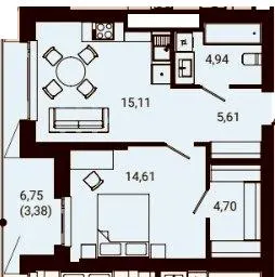 ЖК Nobl — 47.4 м²