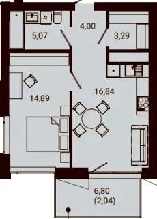 ЖК Nobl — 45.7 м²