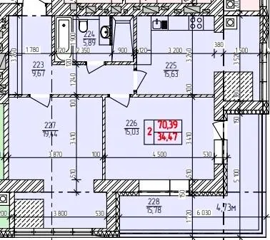 ЖК Автобіографія Elisium — 70.4 м²