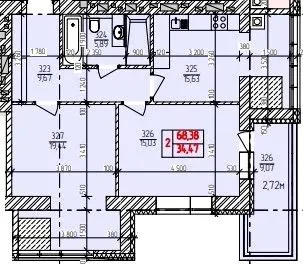 ЖК Автобіографія Elisium — 68.4 м²