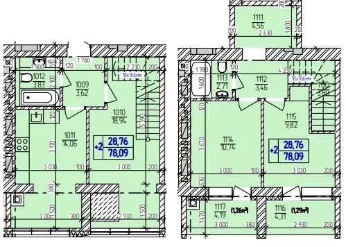ЖК Автобіографія Elisium — 78.1 м²