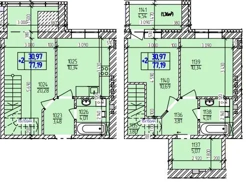 ЖК Автобіографія Elisium — 77.2 м²