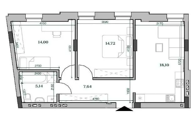 ЖК HARRY — 59.3 м²