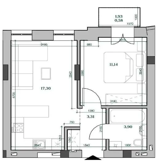 ЖК HARRY — 36.1 м²