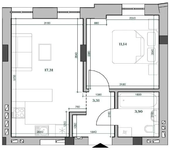 ЖК HARRY — 35.5 м²