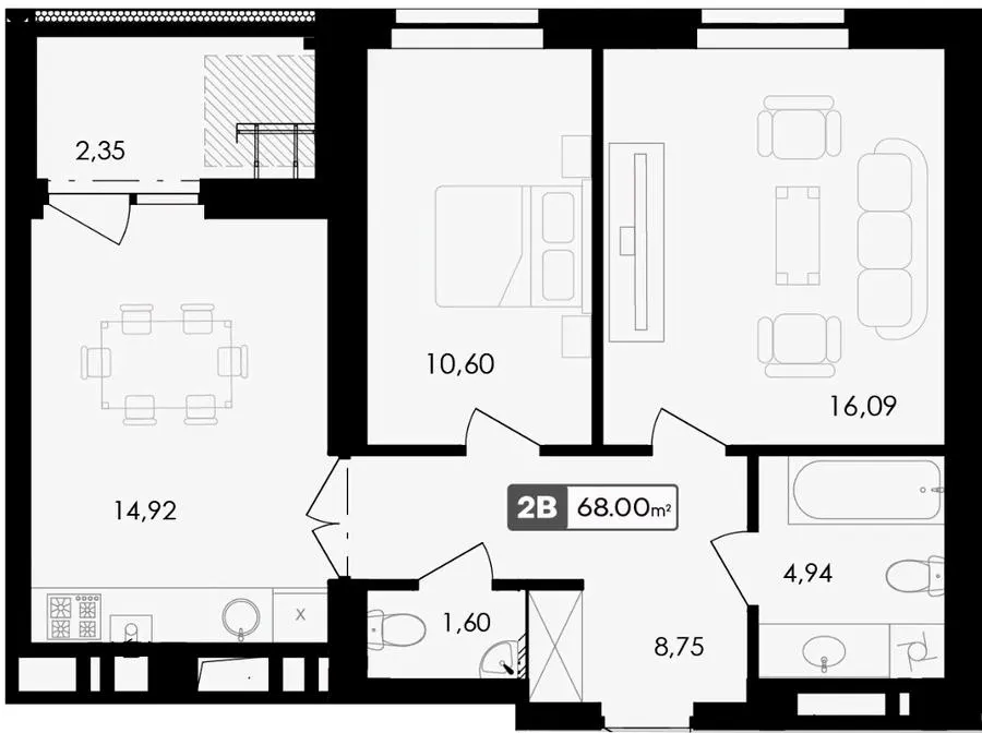 ЖК Premier Bay — 68 м²