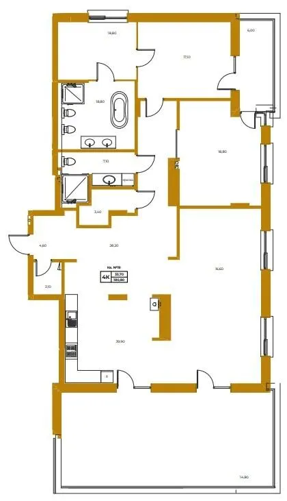 ЖК Озера Йозефа — 180.8 м²