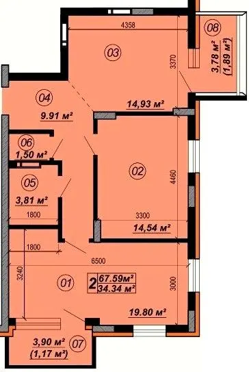 ЖК Verba — 67.6 м²
