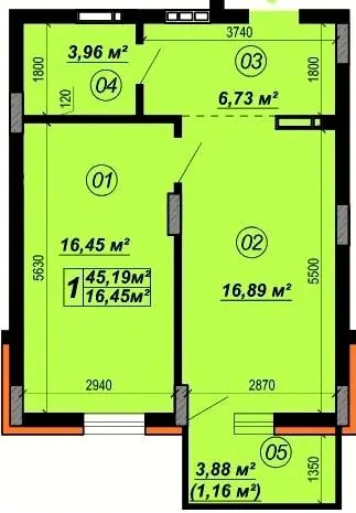 ЖК Verba — 45.2 м²