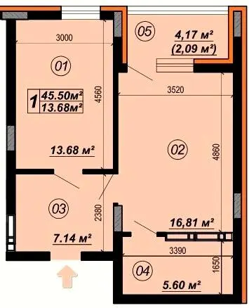 ЖК Verba — 45.5 м²