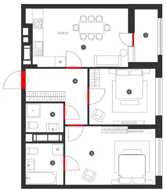ЖК SKY AVENUE — 62.6 м²