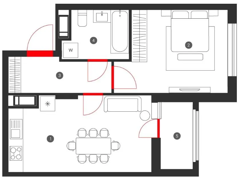 ЖК SKY AVENUE — 42.5 м²