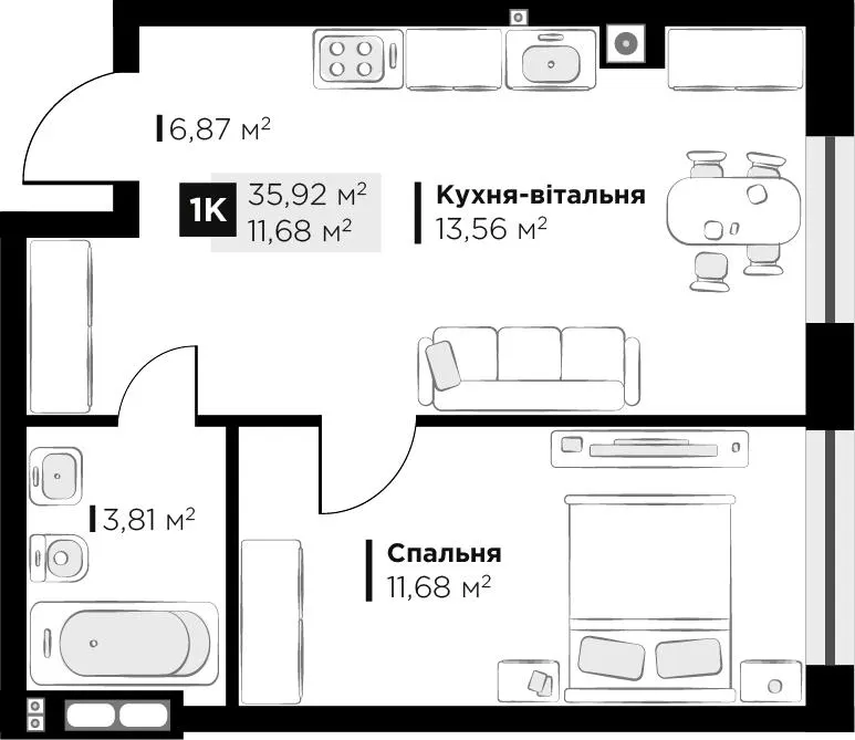 ЖК SILENT PARK — 35.9 м²