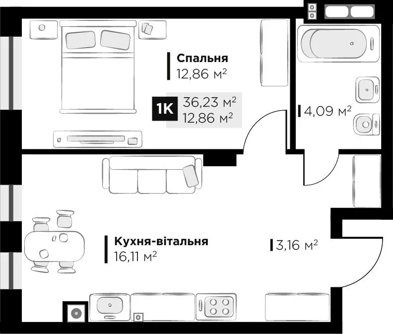 ЖК SILENT PARK — 36.2 м²