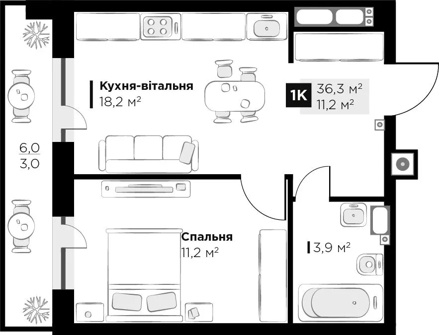 ЖК SILENT PARK — 36.3 м²