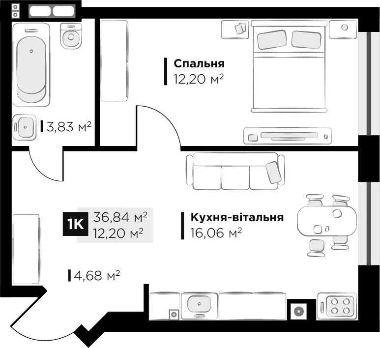 ЖК SILENT PARK — 36.8 м²