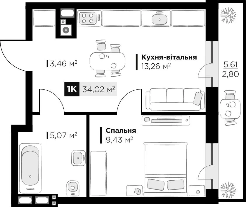 ЖК SILENT PARK — 34 м²