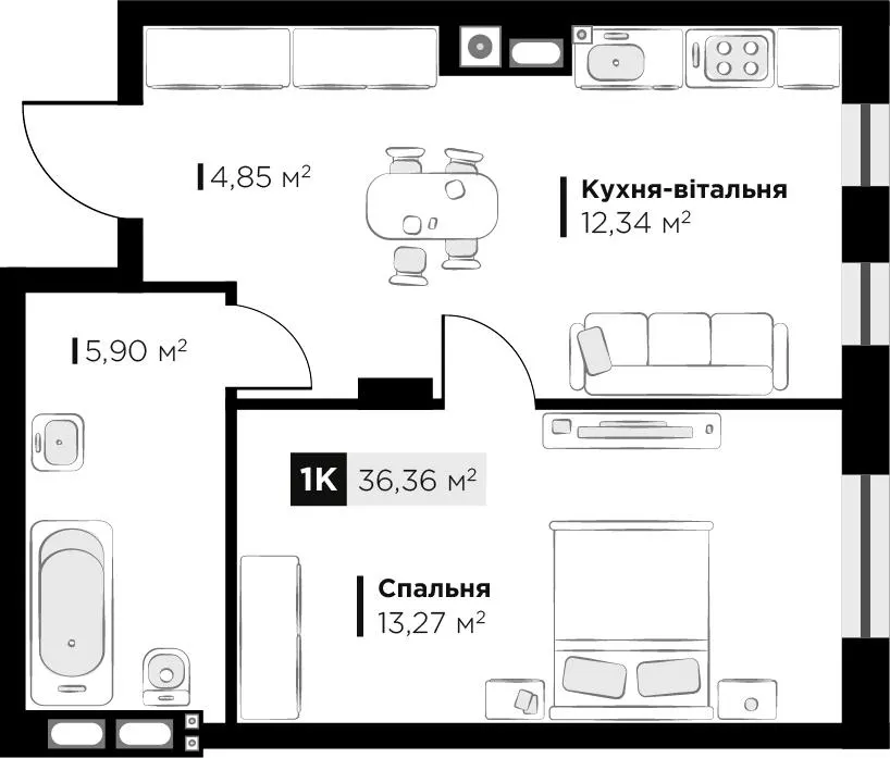 ЖК SILENT PARK — 36.4 м²
