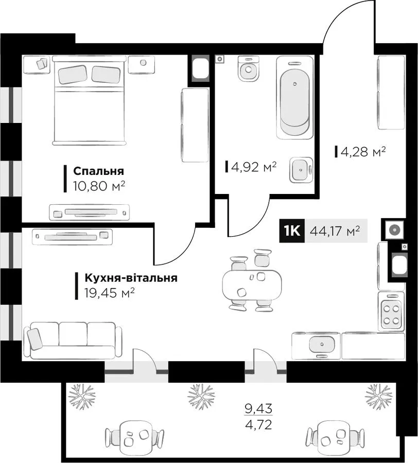 ЖК SILENT PARK — 36.6 м²