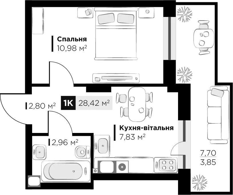 ЖК SILENT PARK — 28.4 м²