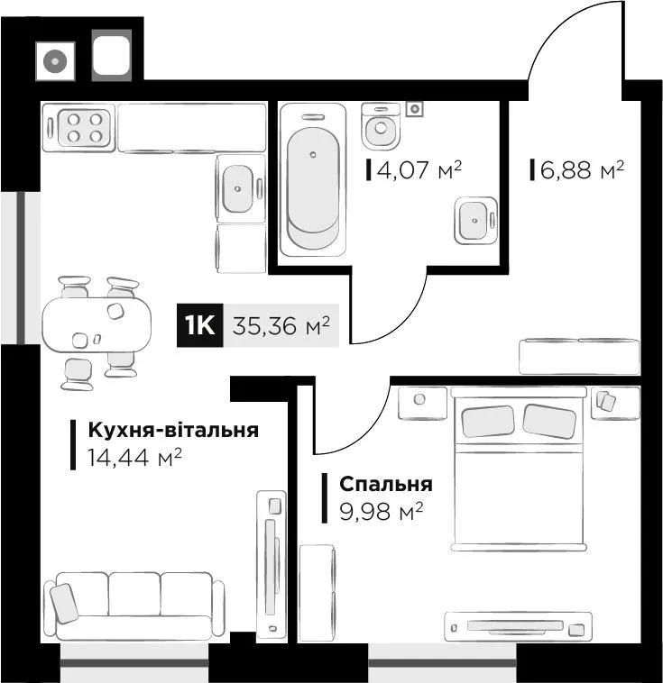 ЖК SILENT PARK — 35.4 м²
