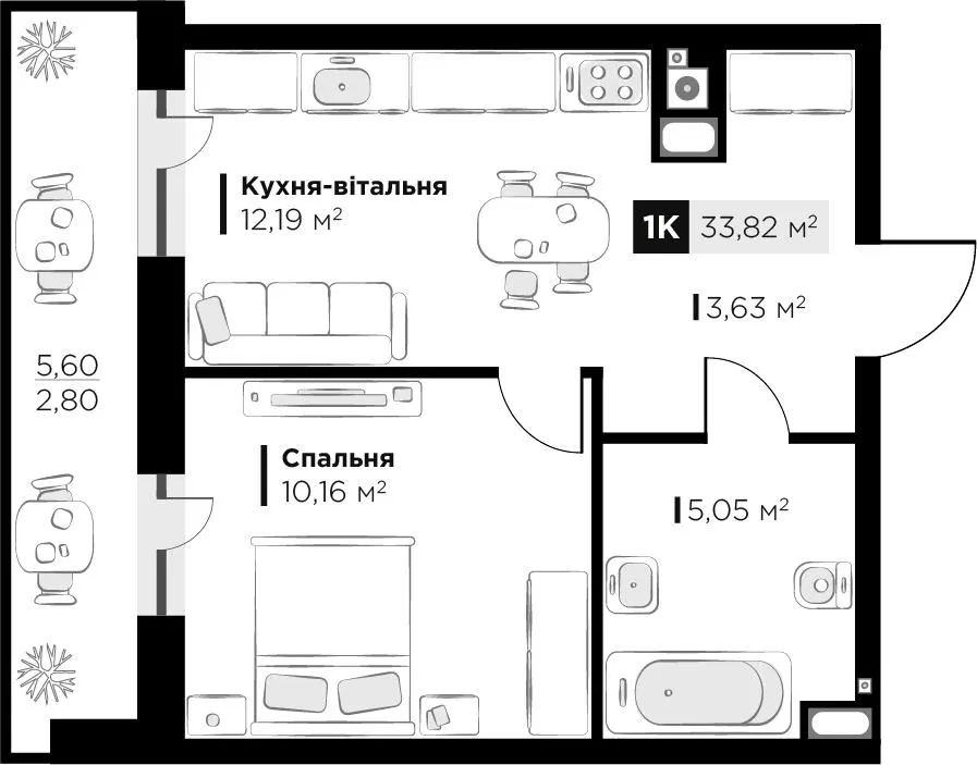 ЖК SILENT PARK — 33.8 м²