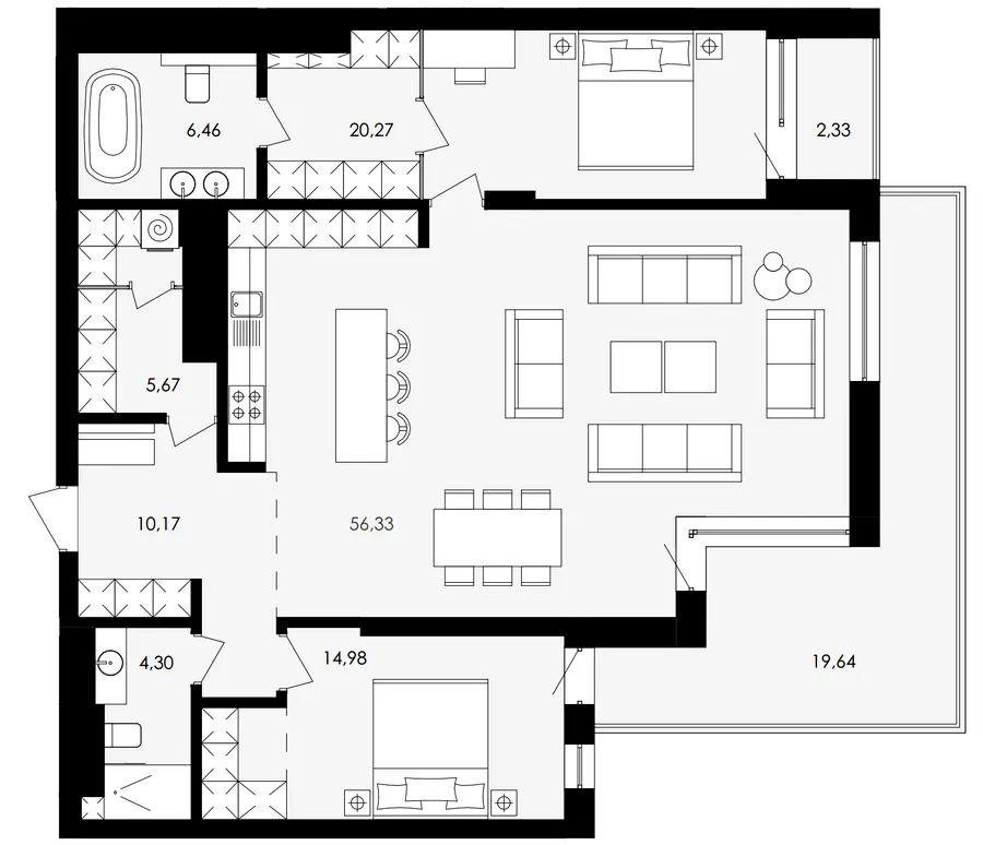 ЖК Avalon Prime — 125.2 м²