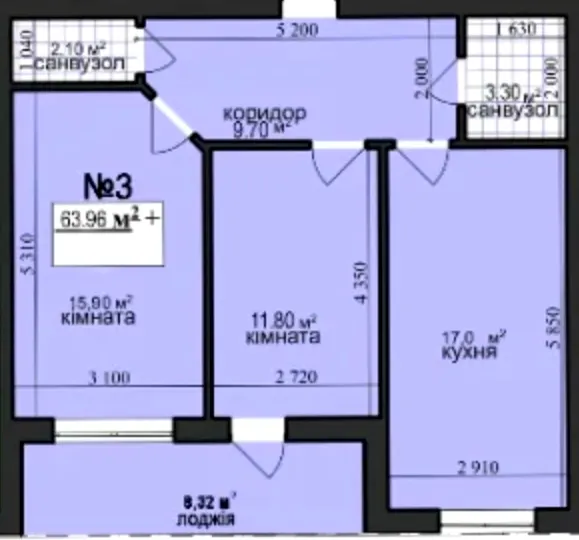 вул. Хмельницького, 31 — 64 м²