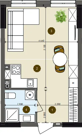ЖК Chalet — 32.9 м²