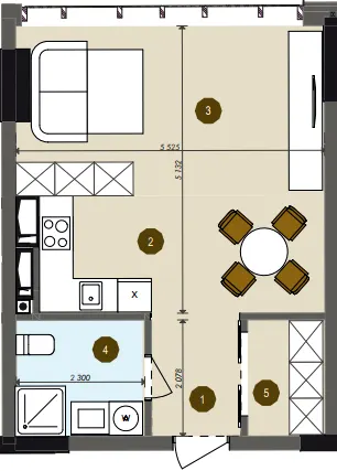ЖК Chalet — 38.1 м²