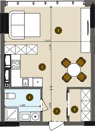 ЖК Chalet — 38.2 м²