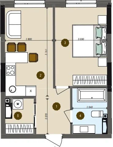 ЖК Chalet — 41.2 м²