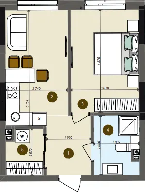 ЖК Chalet — 41.6 м²