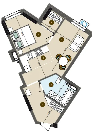 ЖК Chalet — 46.1 м²