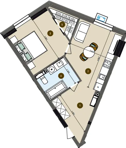 ЖК Chalet — 47.3 м²