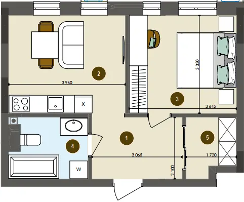 ЖК Chalet — 40.2 м²